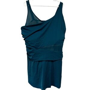 NWOT Swimsuits For All Blue One Piece Swimsuit Adjustable Straps Size 26